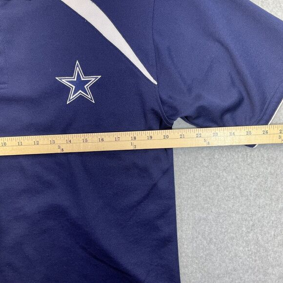 Dallas Cowboys Authentic Apparel Polo Shirt Mens Medium M Blue Star NFL Football - Picture 6 of 7
